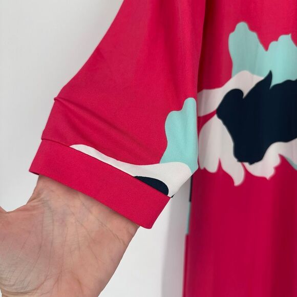 MARY SQUARE NWT Petal Passion Tunic Dress Size Medium Pink Liquid Knit Stretch - Picture 6 of 10